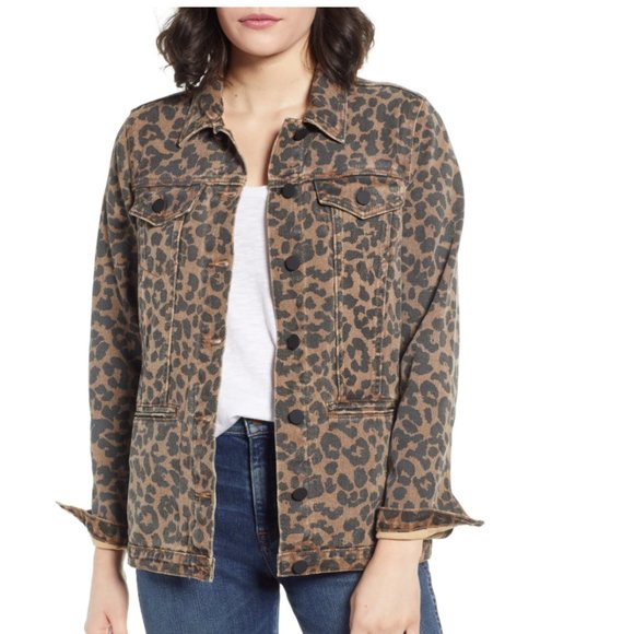 BDG Denim Jacket Leopard Urban Nordstroms - Picture 1 of 3